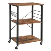 Стелаж Leobert Dash в стилі Loft з коліщатками коричневий