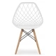 Image 3 for Стілець Leobert Sakai з дерев'яними ніжками ажурна спинка білий
