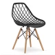Стілець Leobert Sakai з дерев'яними ніжками ажурна спинка чорний
