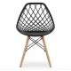 Image 2 for Стілець Leobert Sakai з дерев'яними ніжками ажурна спинка чорний