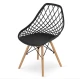 Image 6 for Стілець Leobert Sakai з дерев'яними ніжками ажурна спинка чорний