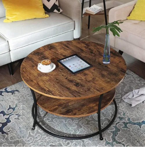 Журнальний столик Leobert Vasagle 80 x 80 x 45см в стилі Loft