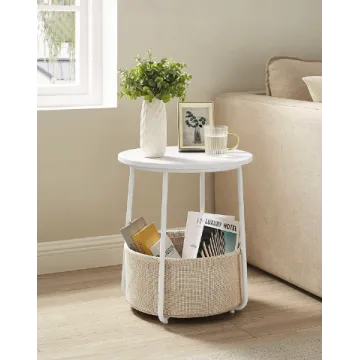 Журнальний столик Leobert Sharp з кошиком білий