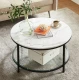 Журнальний столик Leobert Oskar круглий із мармуровою стільницею