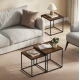 Комплект журнальних столиків Leobert Nika квадратні коричневий