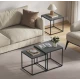 Комплект журнальних столиків Leobert Nika квадратні графітовий