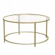 Image 2 for Журнальний столик Leobert Oskar круглий з скляною стільницею золото