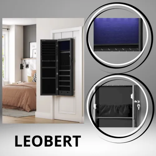 Внутрішня частина шафи оброблена ніжною оксамитовою тканиною, яка не тільки захищає ваші прикраси від подряпин та пошкоджень, але й додає відчуття розкоші. Кожен дотик до оксамиту викликає відчуття пр