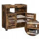 Image 4 for Тумба под умывальник Leobert Chalet с жалюзионной дверцей в стиле Loft, коричневый