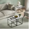 Комплект журнальних столиків Leobert Nika квадратні мармур
