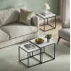 Комплект журнальних столиків Leobert Nika квадратні мармур