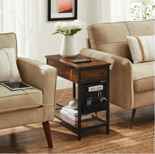 Журнальний столик Leobert Olmi USB вхід + розетка в стилі Loft