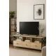 Image 6 for Тумба під телевізор Leobert Kamila в стилі Loft з 3 шухлядами натуральний