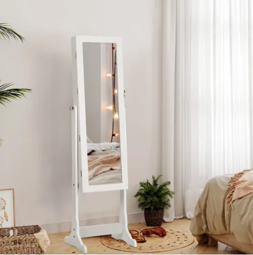 Підлогове дзеркало-шафа Leobert Insignia з підсвіткою білий