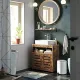 Image 2 for Тумба под умывальник Leobert Chalet с жалюзионной дверцей в стиле Loft, коричневый