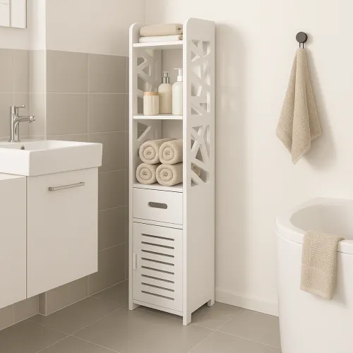 Пенал-шафа Leobert Cubic для ванни 120см підлогова