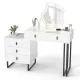 Image 1 for Туалетний столик Costway Vanity з LED підсвічуванням та 5 шухлядами, білий