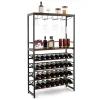 Винний стелаж Costway Wine Rack 140 у стилі лофт на 4 яруси