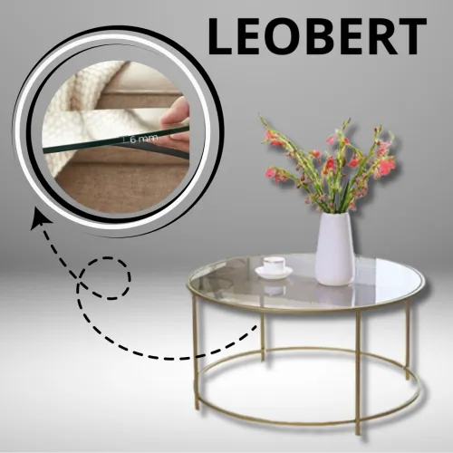 Кругла скляна стільниця