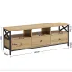 Image 3 for Тумба під телевізор Leobert Kamila в стилі Loft з 3 шухлядами натуральний