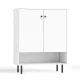Image 1 for Комод кухонный Costway Rubberwood Kitchen со шкафчиком и нишей, белый