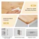 Image 11 for Кухонный остров на колесиках Costway Provence с полкой для белый вина #KC55547WH