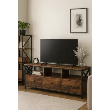 Тумба під телевізор Leobert Kamila в стилі Loft з 3 шухлядами