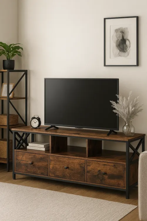 Тумба під телевізор Leobert Kamila в стилі Loft з 3 шухлядами