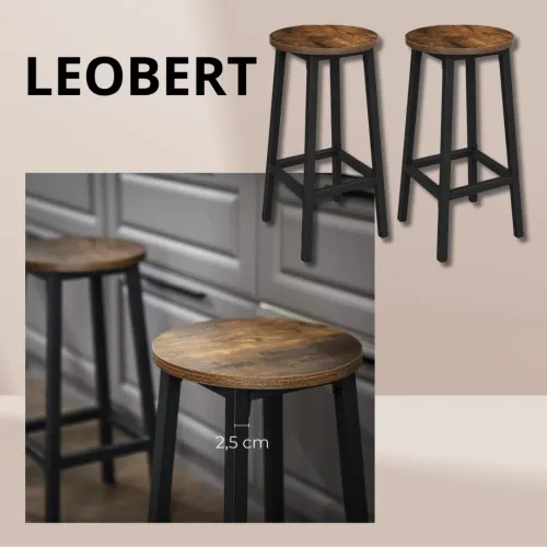 Набір з 2-х барних стільців у стилі Loft: