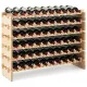 Image 1 for Стеллаж винный Costway Modular Pine деревянный на 60 бутылок