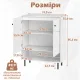 Image 2 for Комод кухонный Costway Rubberwood Kitchen со шкафчиком и нишей, белый