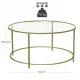 Image 3 for Журнальний столик Leobert Oskar круглий з скляною стільницею золото