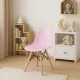 Дитячий стільчик Leobert Zubi зі спинкою рожевий
