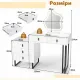Image 6 for Туалетний столик Costway Vanity з LED підсвічуванням та 5 шухлядами, білий