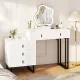 Image 2 for Туалетний столик Costway Vanity з LED підсвічуванням та 5 шухлядами, білий